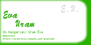 eva uram business card